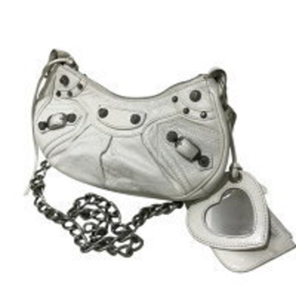 Balenciaga Luka Gol Shoulder Bag White Balenciaga - Picture 1 of 9